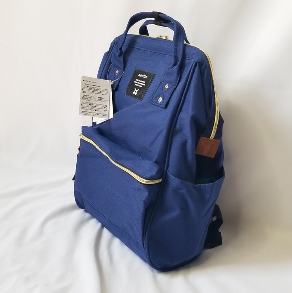anello navy blue leather
